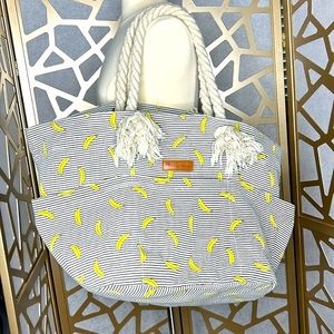 Malirona Large Canvas Travel Beach Shoulder Bags,6 pockets‎